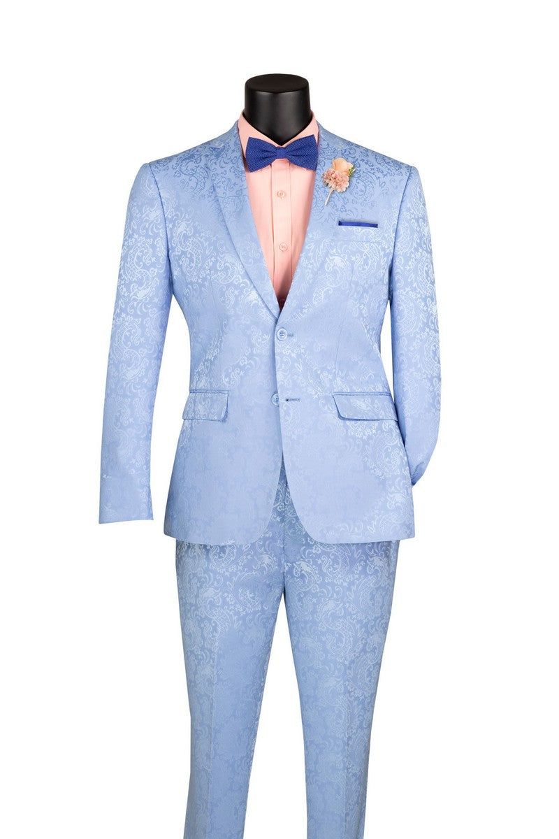 Slim Fit Men Suit  S2F-1   LIGHT BLUE