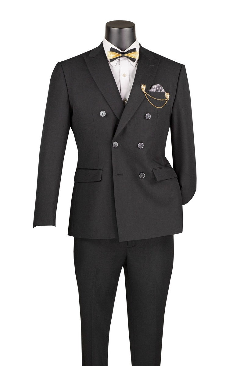 Slim Fit Men Suit SDB-1  Black