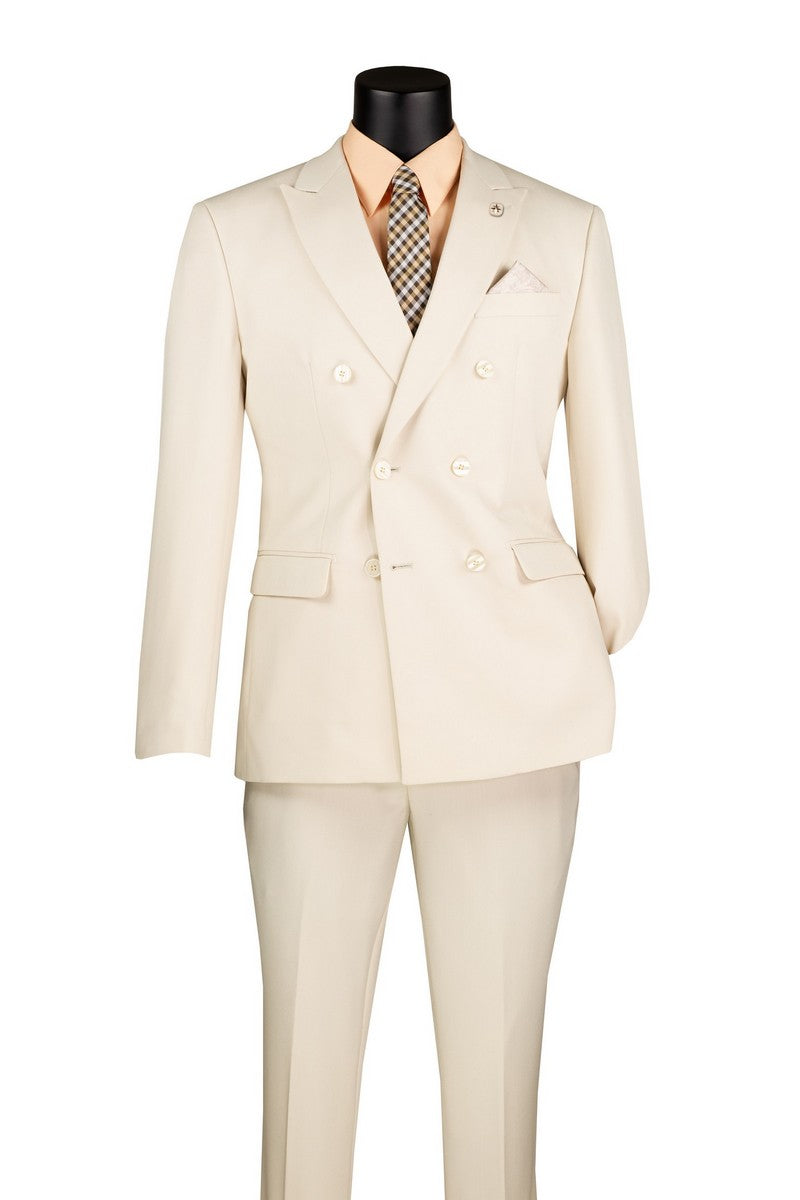 Slim Fit Men Suit SDB-1 BONE WHITE
