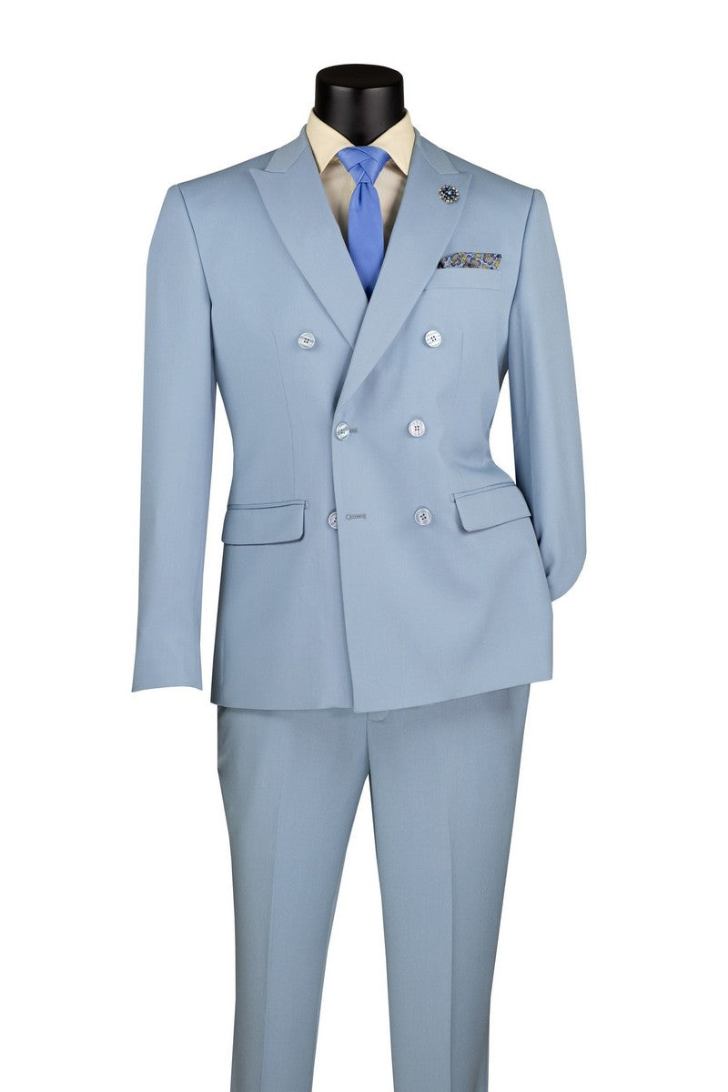 Slim Fit Men Suit SDB-1 Ice Blue