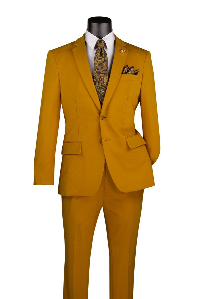Slim Fit Men Suit SDX-3  Gold