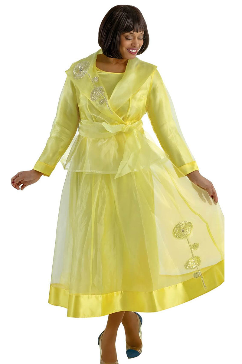 Sharz B. London Church Suit SBL8003-Yellow