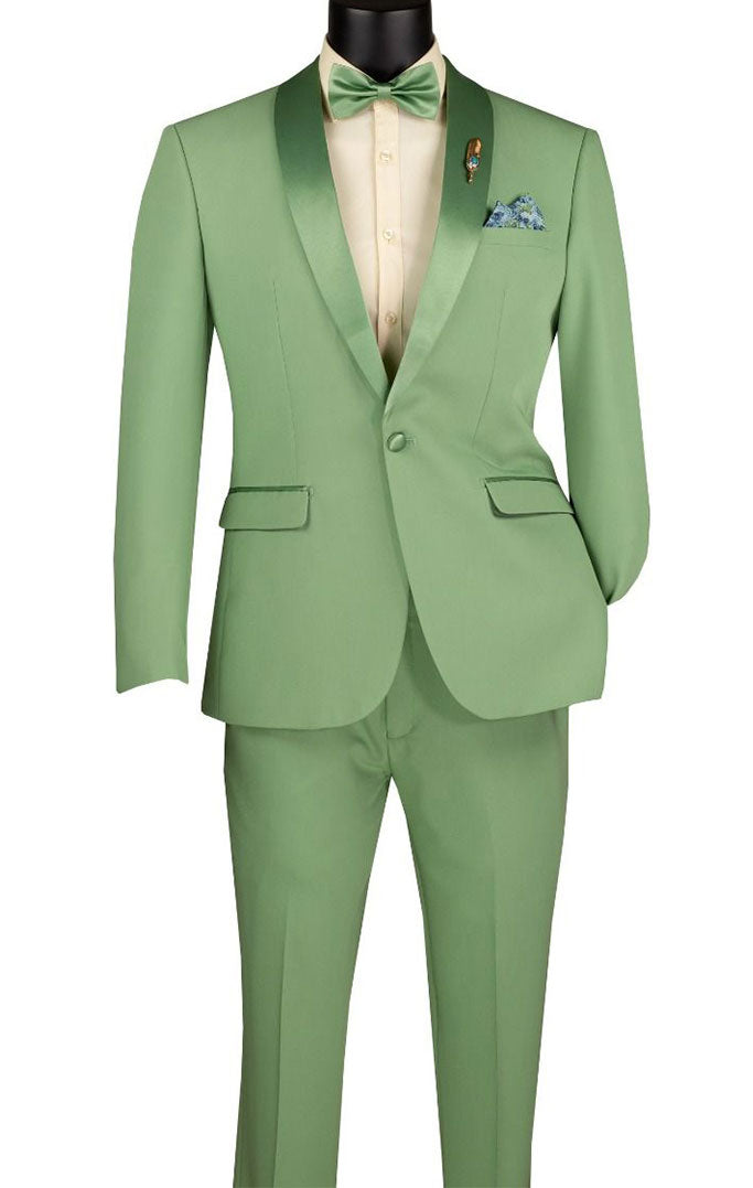 Slim Fit Vinci Men Suit TSS-2-Sage