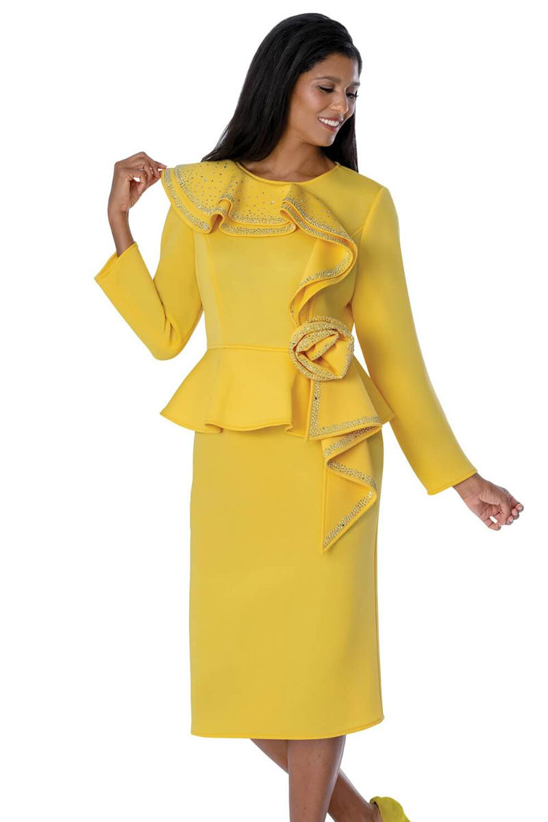 Stellar Looks Church Dress 600461-Yellow