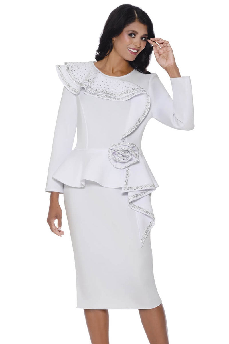 Stellar Looks Church Dress 600461-White