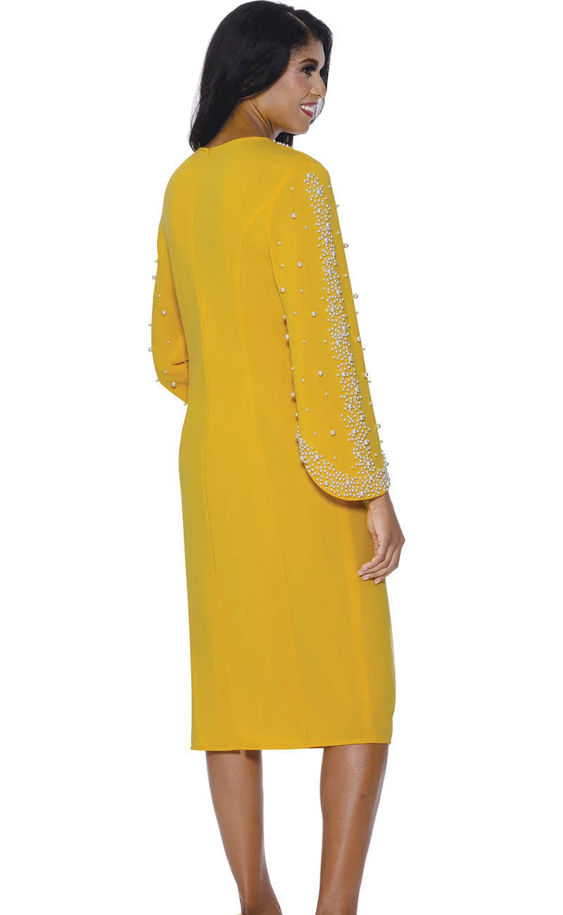 Stellar Looks Church Dress 600551C-Gold - Church Suits For Less