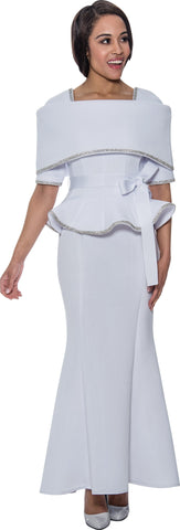 Stellar Looks Skirt Suit 1692C-White