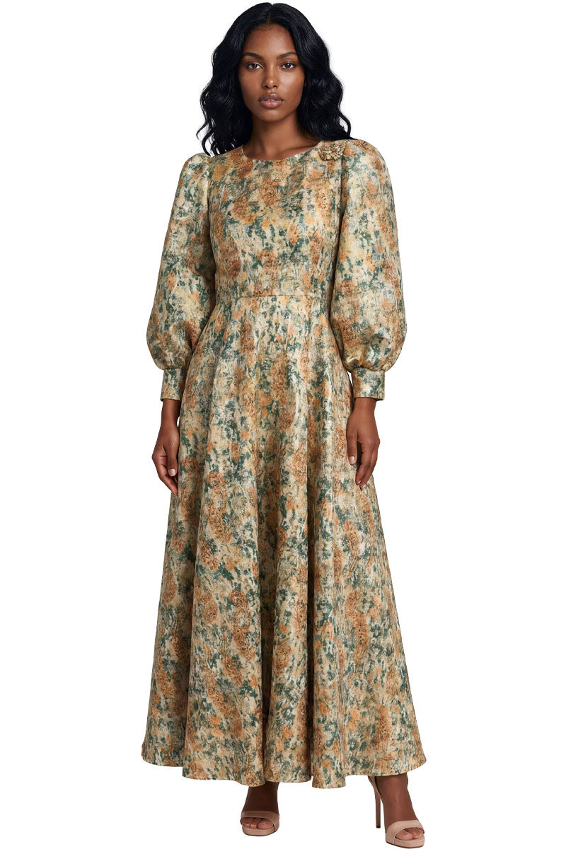 Tally Taylor Church Dress 4848-Turquoise/Blue
