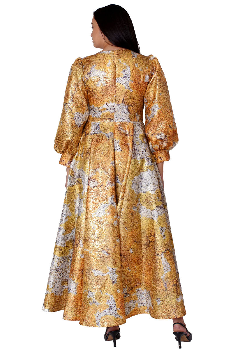 Tally Taylor Church Dress 4848-Yellow/Multi