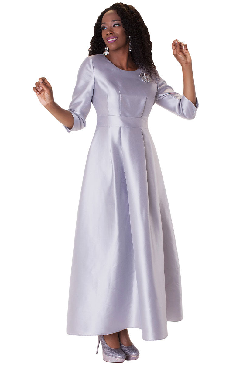 Tally Taylor Church Dress 4497-Silver