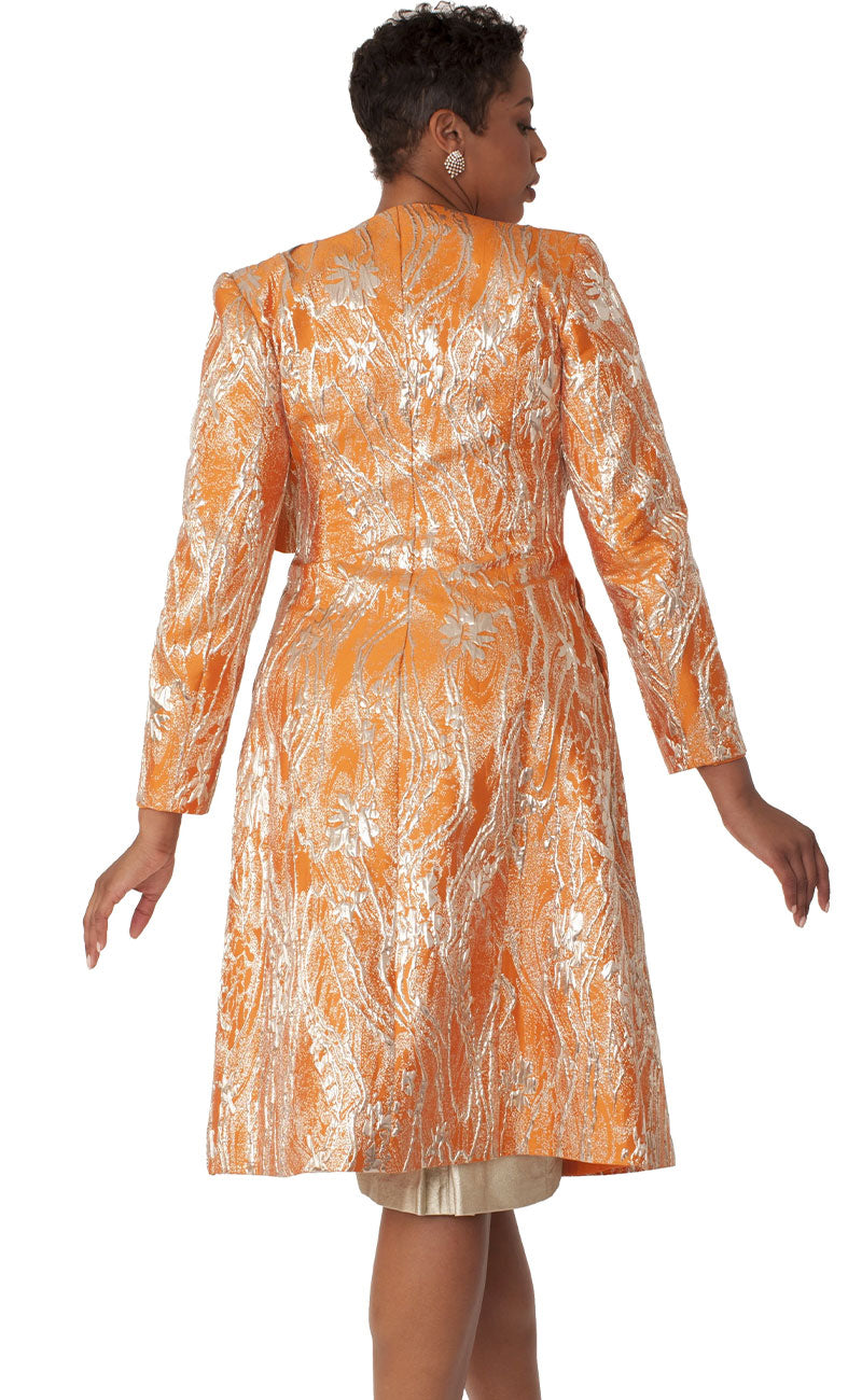Tally Taylor Church Dress 4859-Orange/Gold – Church suits for less