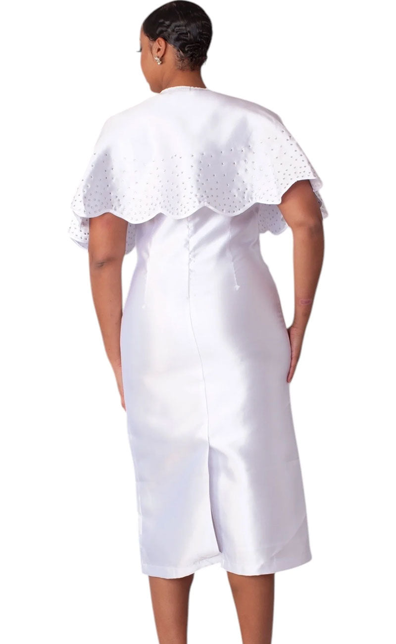 Tally Taylor Church Dress 4866-White - Church Suits For Less
