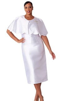 Tally Taylor Church Dress 4866-White - Church Suits For Less