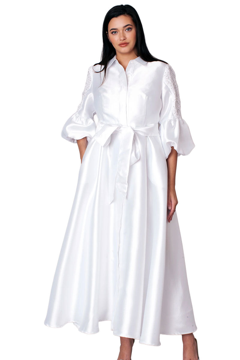 Tally Taylor Church Dress 9846-White