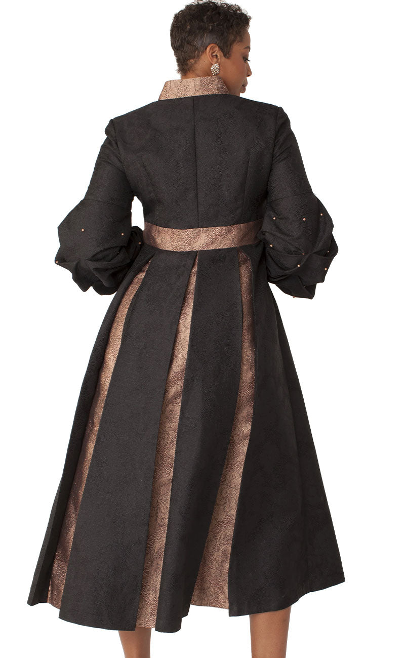 Less Flattering Robe Tally Taylor Church Robe 4850-Black/Gold – Church suits for less