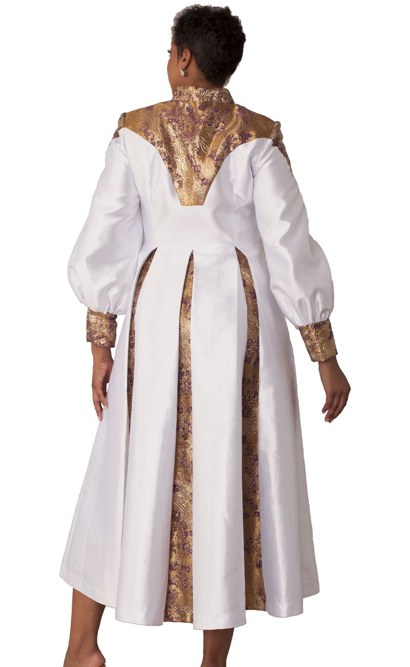 Tally Taylor 4851-WHT White With Gold / 18 | Designer Church Suits Tally Taylor 4851-WHT White With Gold / 18 | Designer Church Suits
