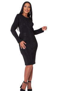 Kayla Knit Dress 5388-Black