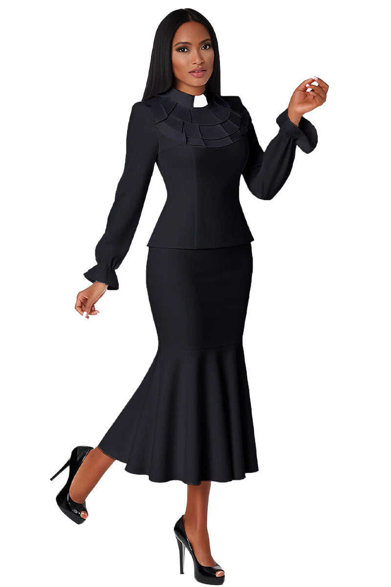 Designer Church Suits 4601C-Black/White