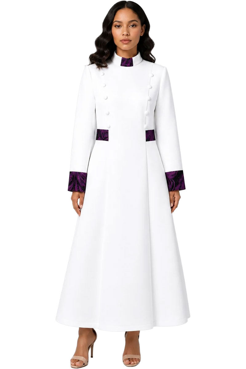 Tally Taylor Robe 41142-White/Purple
