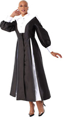 Tally Taylor Church Robe 4802C-Black/White - Church Suits For Less