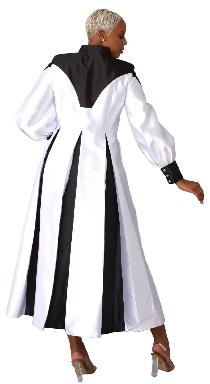 Robe Less Tally Taylor Church Robe 4802C-White Black – Church suits for less