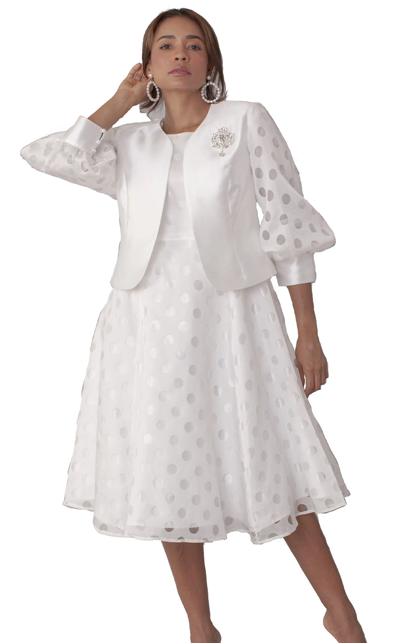 Tally Taylor Dress 4818-White - Church Suits For Less