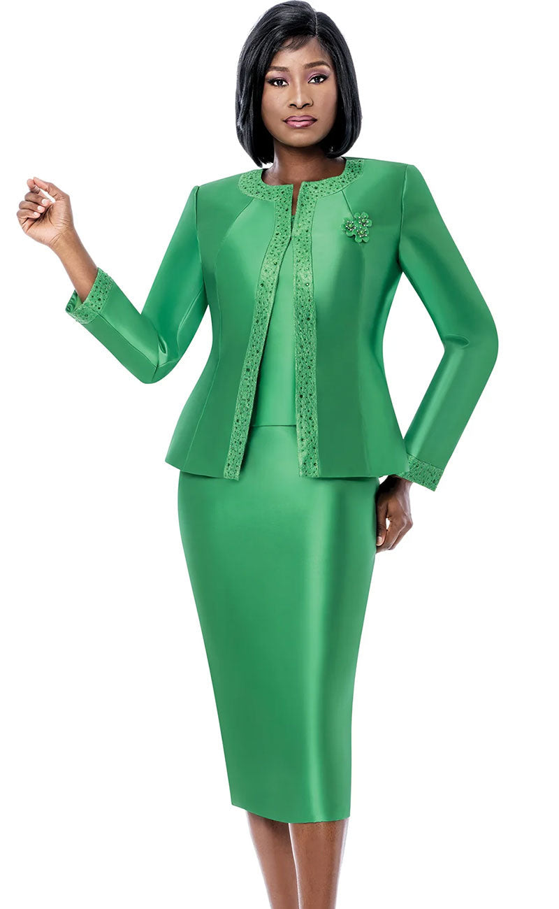 Terramina Church Suit 7637-Emerald, Emerald / 14