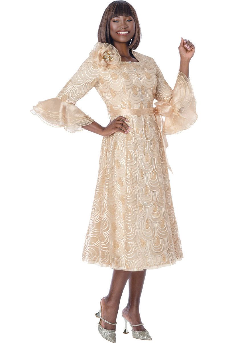 Terramina Church Dress 7049-Champagne