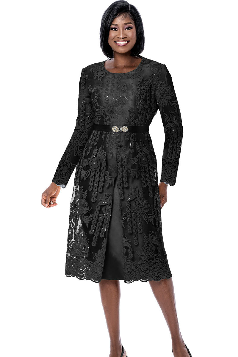 Terramina Church Dress 7385-Black