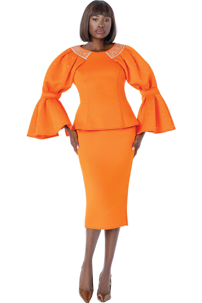 Terramina Women Church Suit 7348-Orange