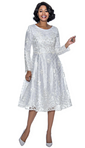 Terramina Church Dress 7975C-White