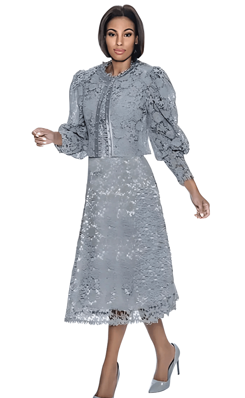 Terramina Church Dress 7051-Silver