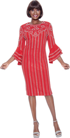 Terramina Church Dress 7119-Red - Church Suits For Less