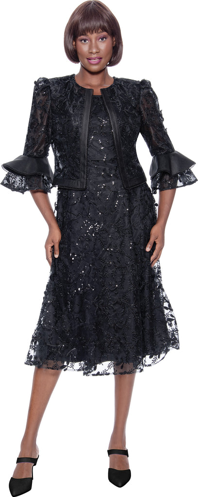 Terramina Church Dress 7127-Black - Church Suits For Less