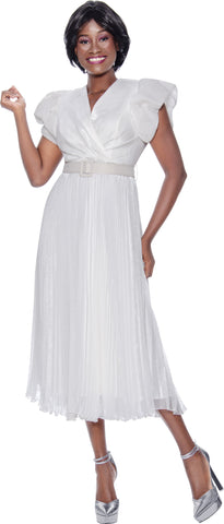 Terramina Church Dress 7128-White - Church Suits For Less