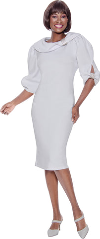 Terramina Church Dress 7135-White - Church Suits For Less
