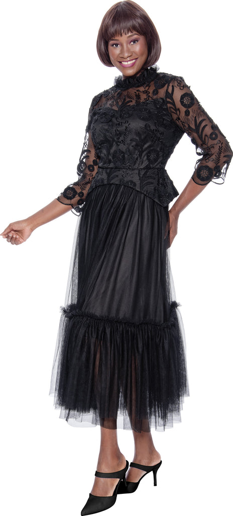 Terramina Church Dress 7146-Black - Church Suits For Less