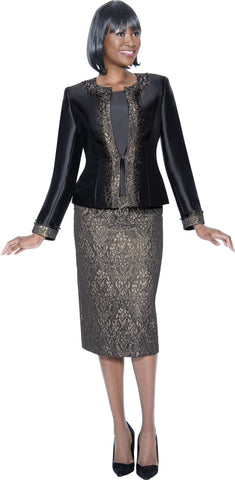 Terramina Church Suit 7104C-Black - Church Suits For Less
