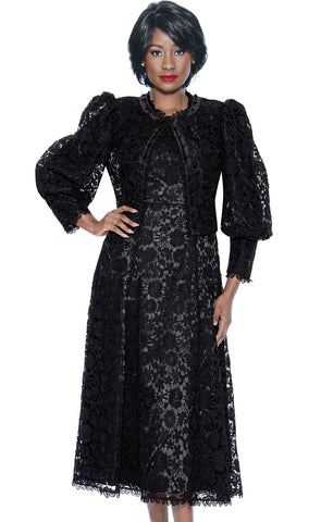 Terramina Church Dress 7051-Black - Church Suits For Less