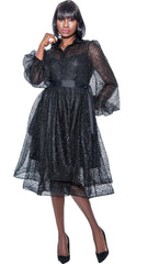 Terramina Church Dress 7067-Black - Church Suits For Less