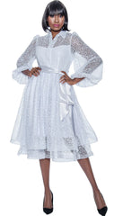 Terramina Church Dress 7067-White - Church Suits For Less