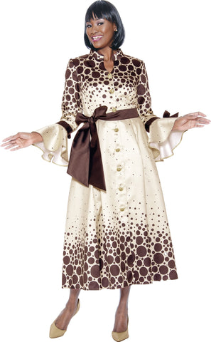 Terramina Dress 7072C-Brown - Church Suits For Less