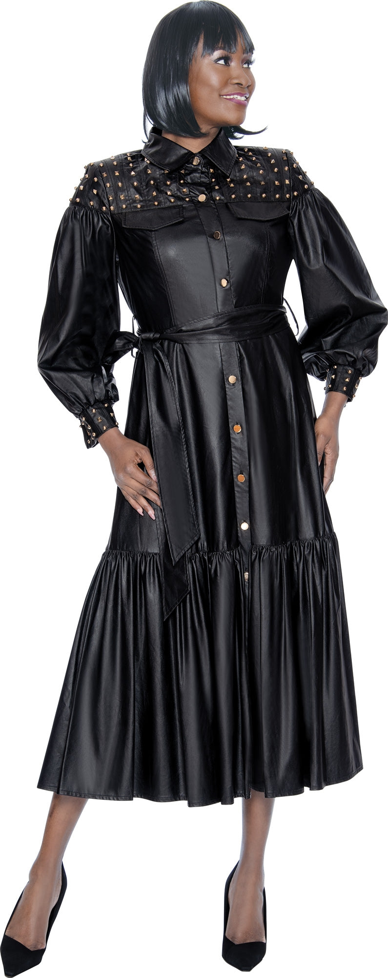 Terramina Dress 7082-Black - Church Suits For Less