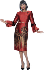 Terramina Dress 7088-Rust - Church Suits For Less