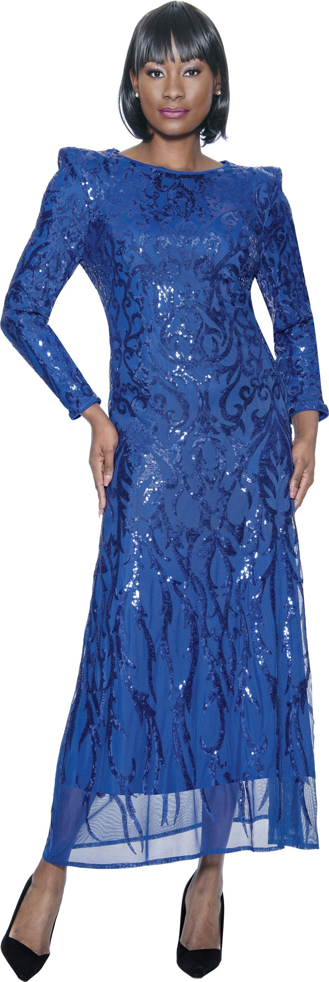 Terramina Dress 7100-Royal Blue - Church Suits For Less