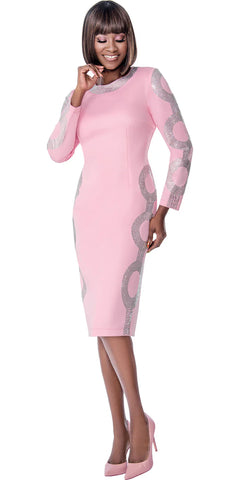 Terramina Church Dress 7106-Pink - Church Suits For Less