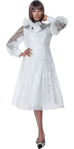 Terramina Church Dress 7155-White