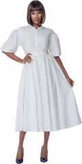 Terramina Church Dress 7161-White - Church Suits For Less
