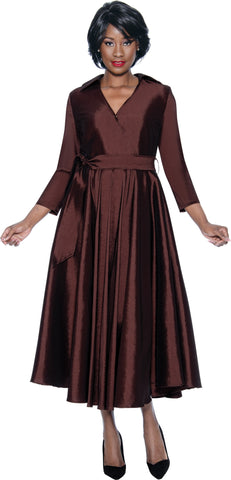 Terramina Dress 7869-Brown - Church Suits For Less