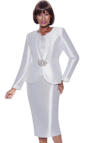 Terramina Church Suit 7121C-White - Church Suits For Less